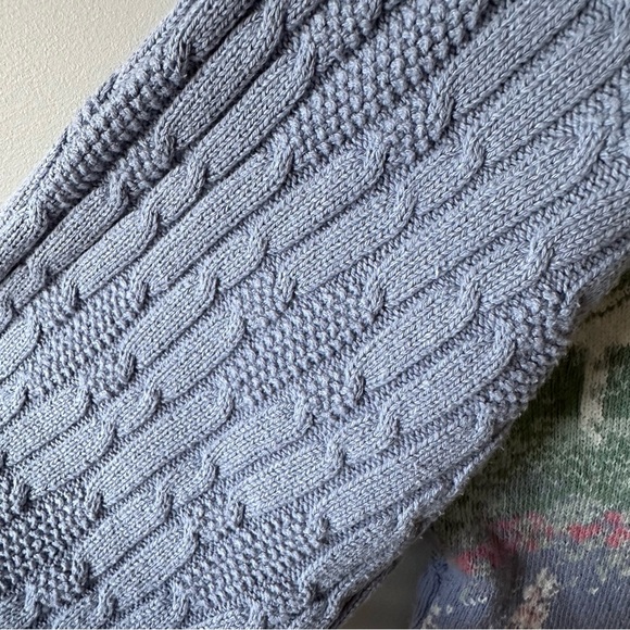 VTG Northern Treasures Large Blue Birdbath Cardigan Sweater CottageCore - Picture 14 of 14